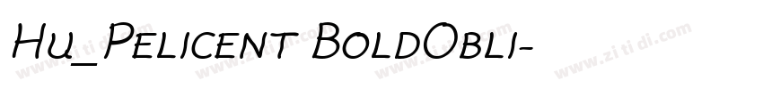 Hu_Pelicent BoldObli字体转换